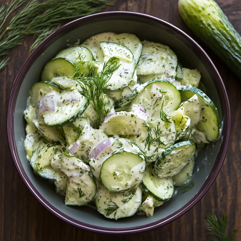 Creamy Cucumber Salad: A Refreshing Delight