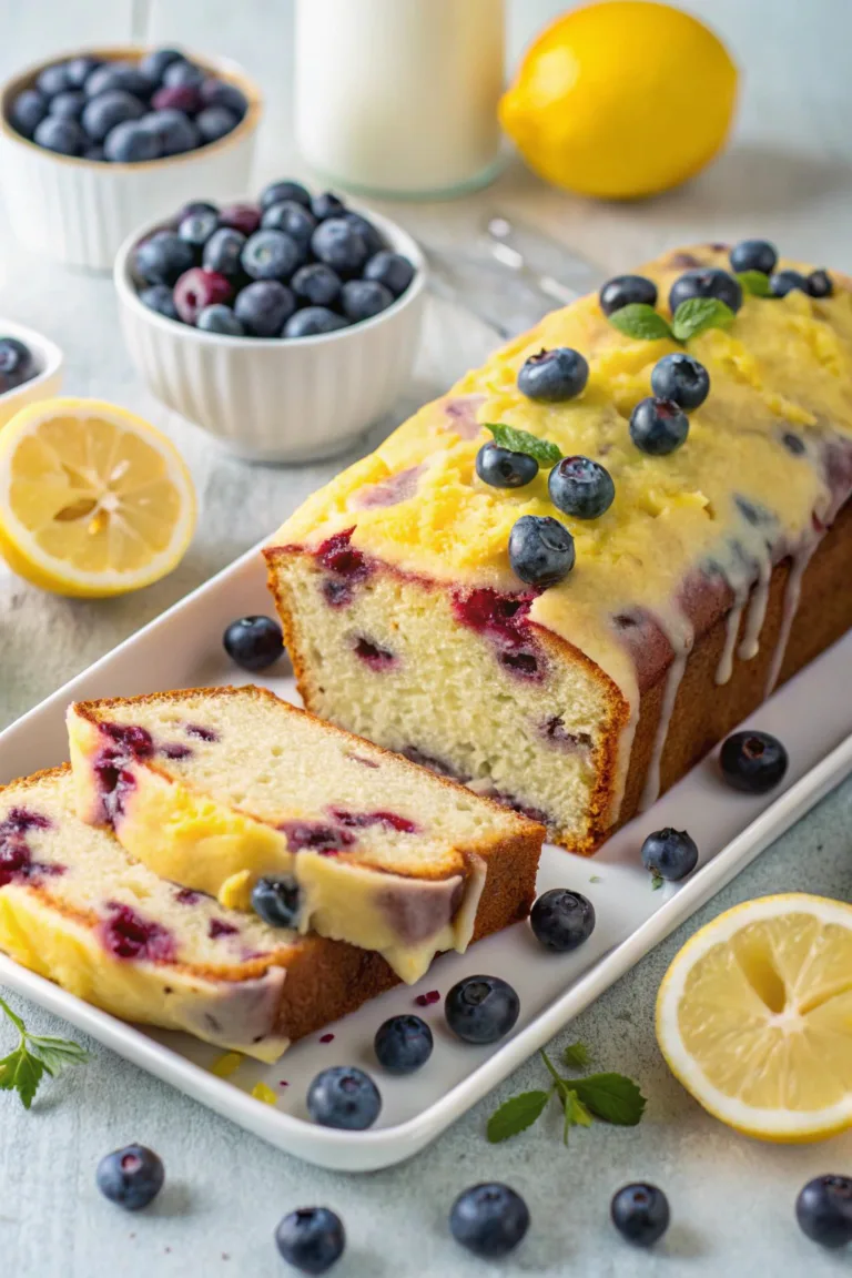 Lemon Blueberry Loaf with Lemon Glaze Recipe