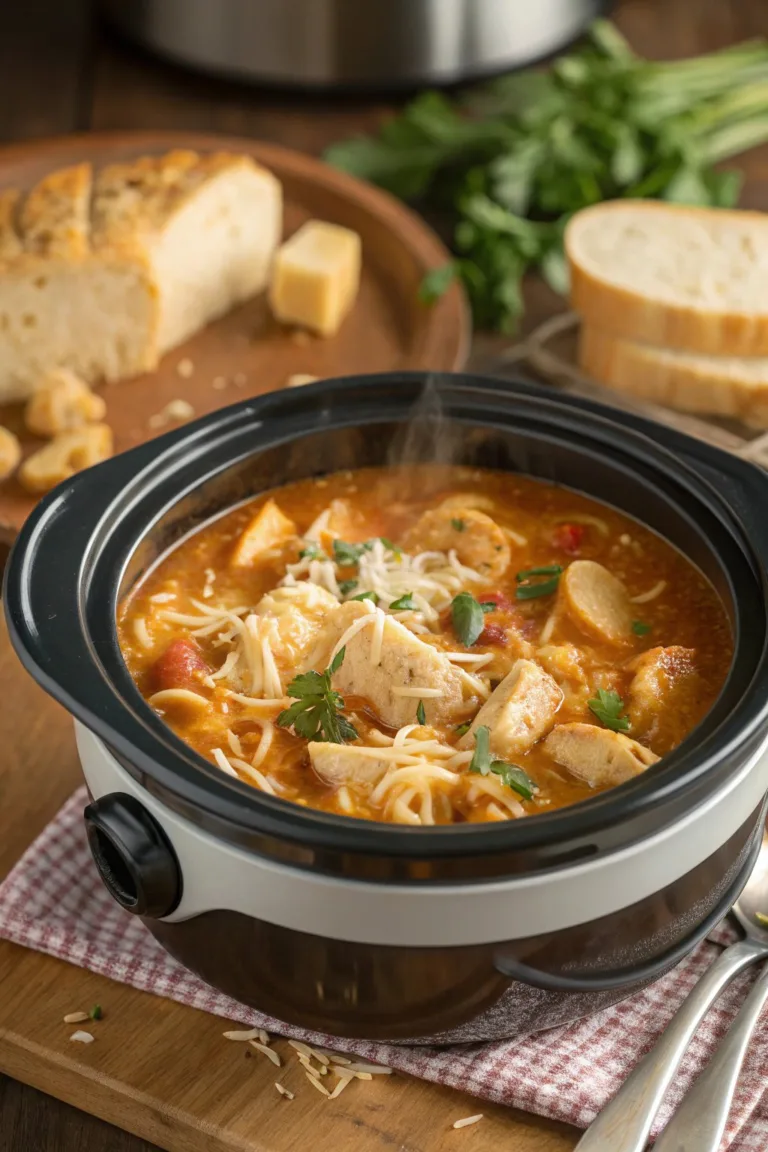 Crockpot Chicken Parmesan Soup Recipe