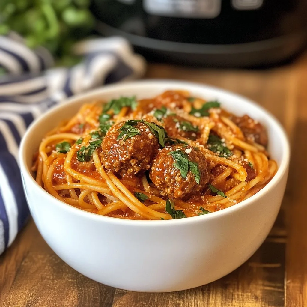 Instant Pot Spaghetti and Meatballs Recipe