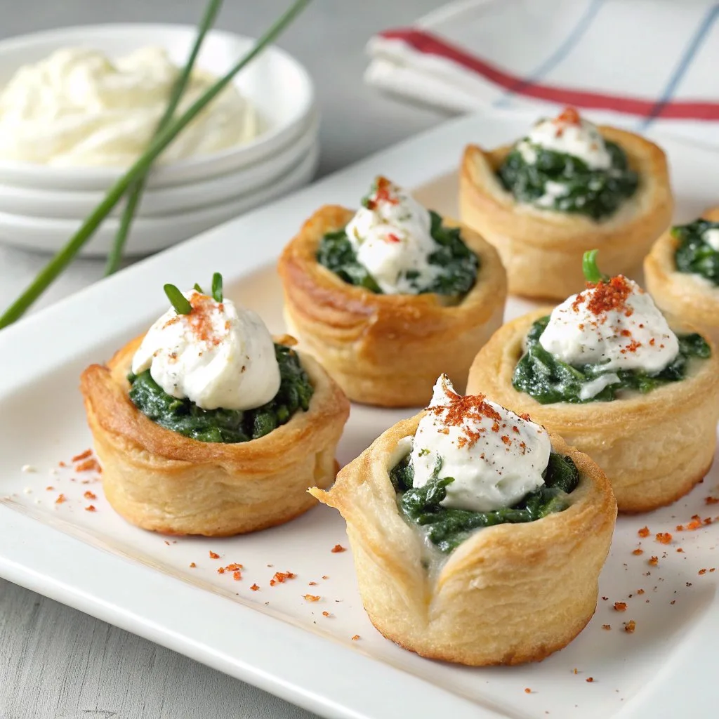 Spinach Puffs with Cream Cheese Recipe Delight