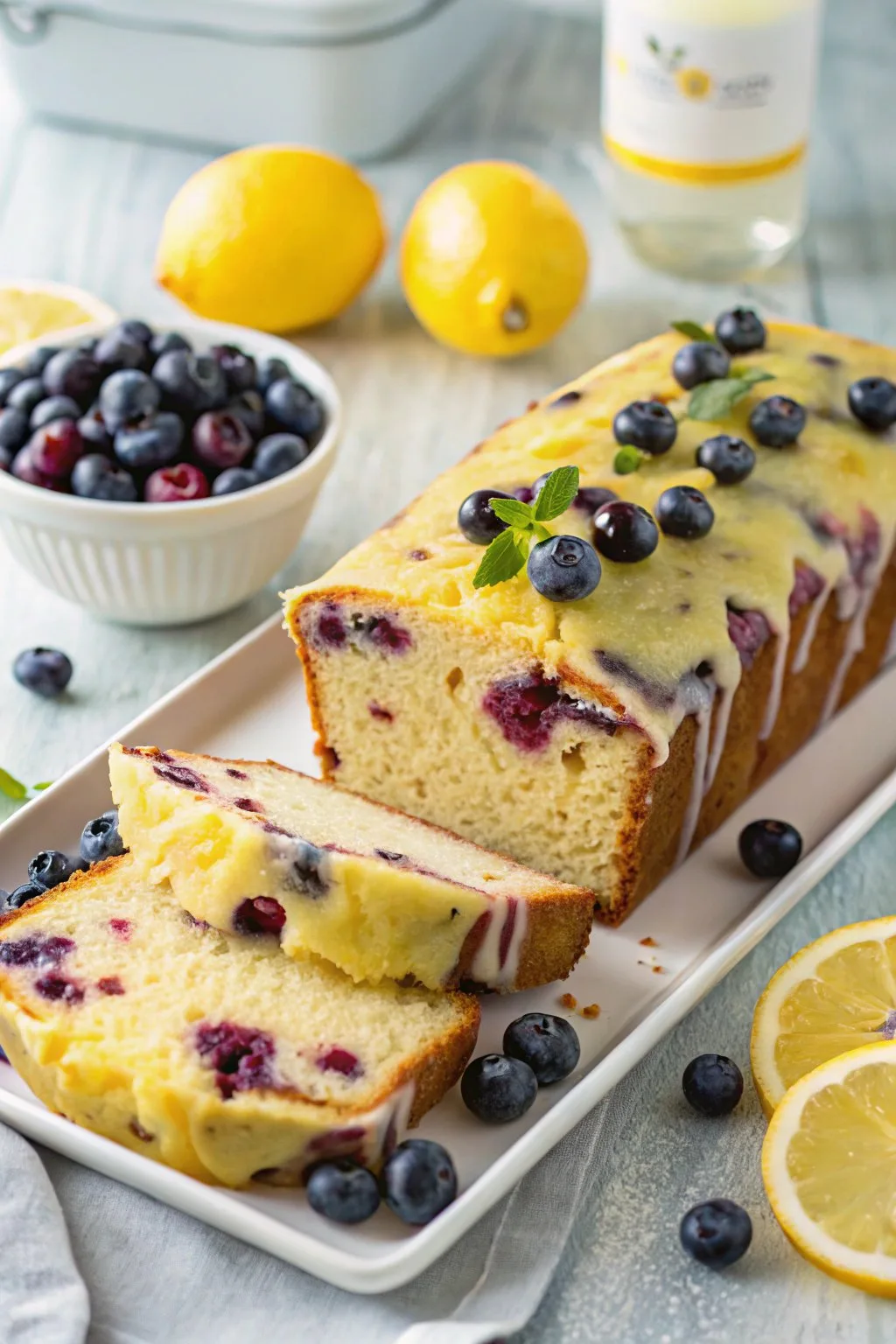 Lemon Blueberry Loaf with Lemon Glaze Recipe