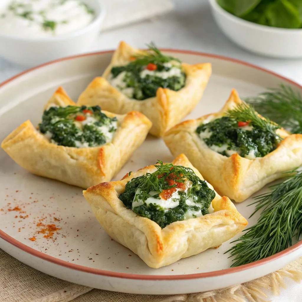 Spinach Puffs with Cream Cheese Recipe Delight