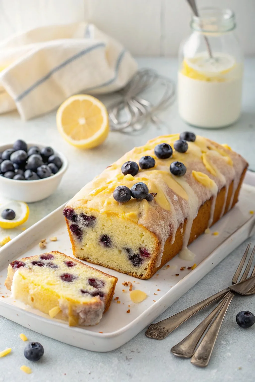 Lemon Blueberry Loaf with Lemon Glaze Recipe