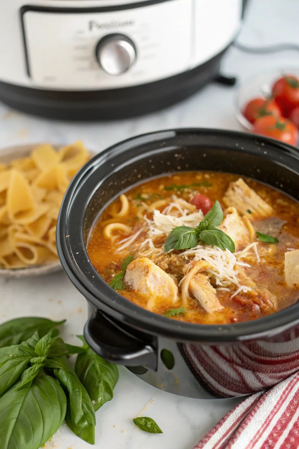 Crockpot Chicken Parmesan Soup Recipe