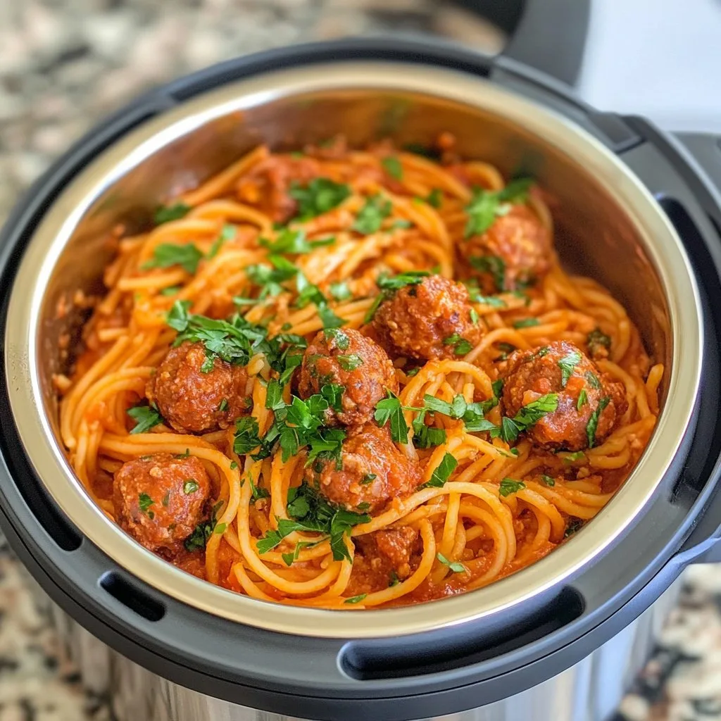 Instant Pot Spaghetti and Meatballs Recipe