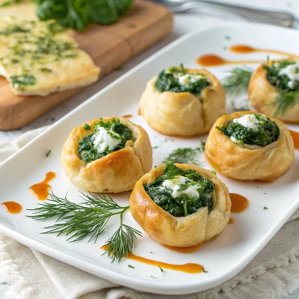 Spinach Puffs with Cream Cheese Recipe Delight