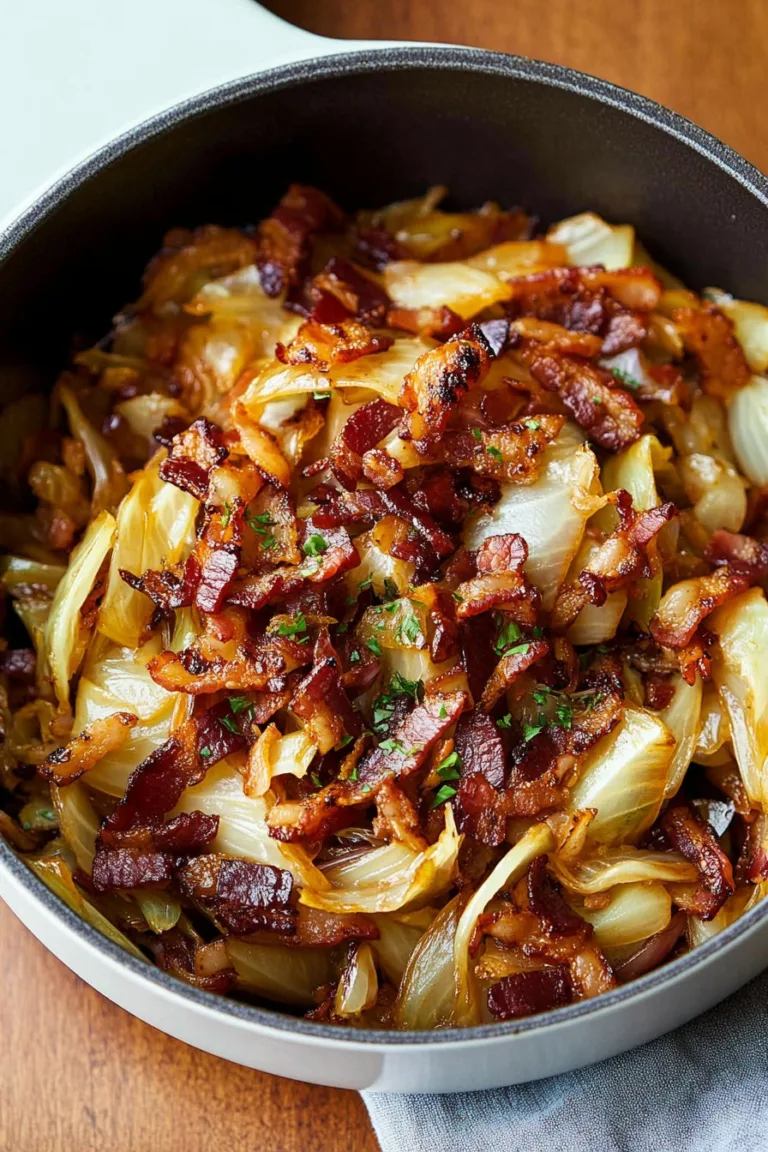 Fried Cabbage with Bacon Onion and Garlic Recipe