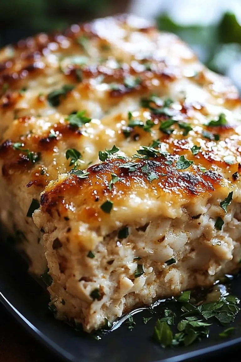 Melt-in-Your-Mouth Garlic Parmesan Chicken Meatloaf Recipe
