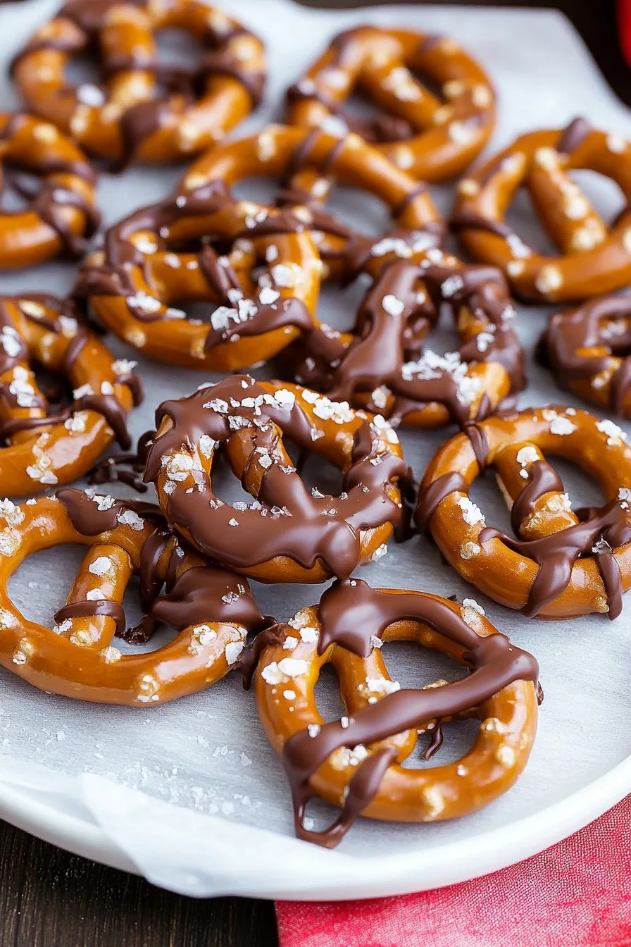 Chocolate Caramel Pretzels - Sweet & Salty Delights