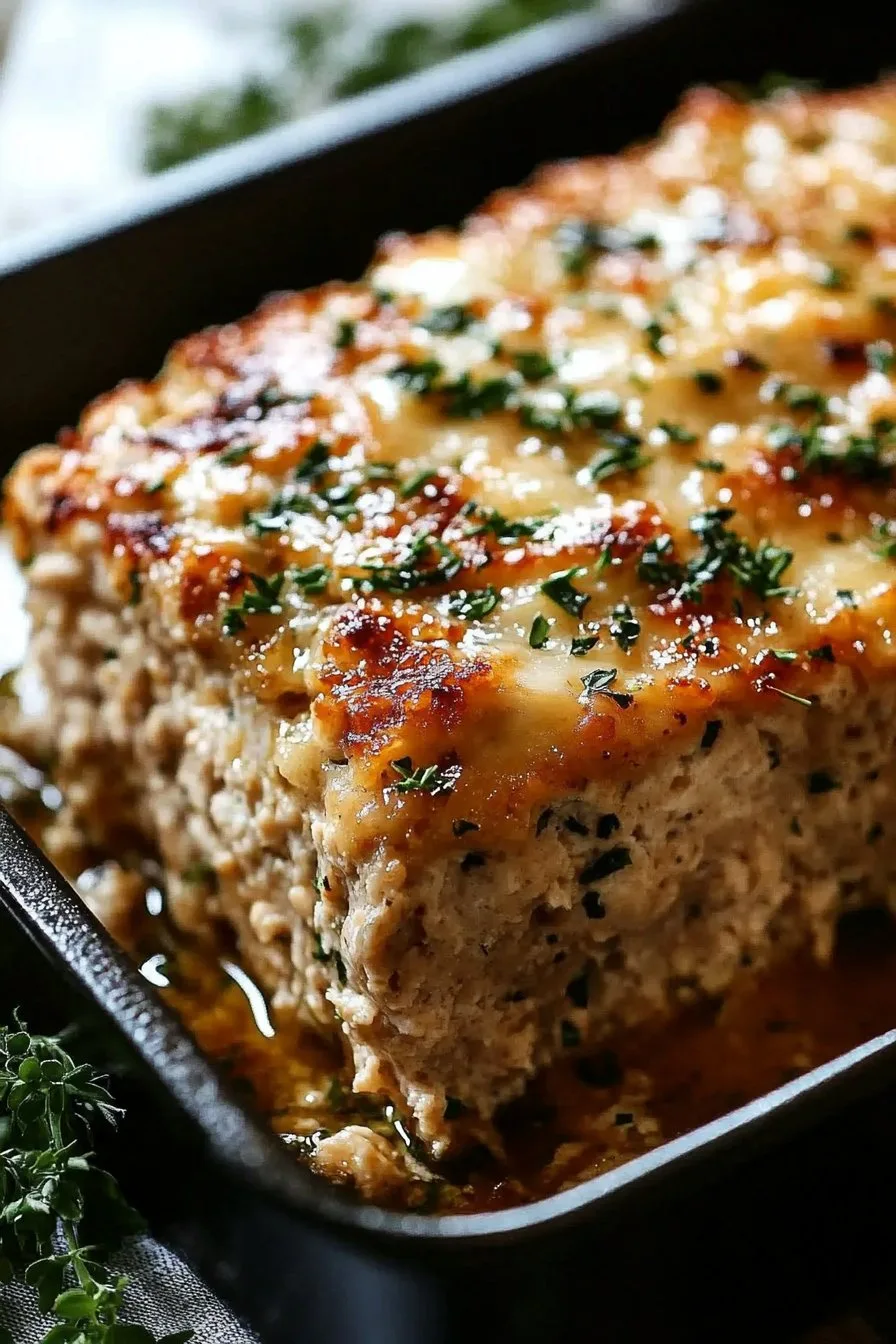 Melt-in-Your-Mouth Garlic Parmesan Chicken Meatloaf Recipe