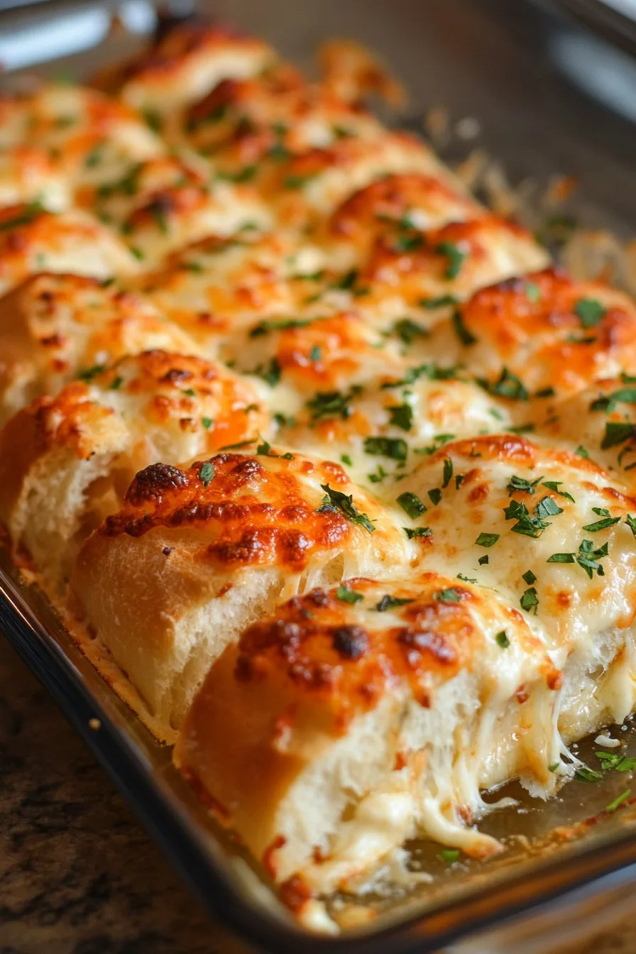 15 Minute Stuffed Garlic Cheese Bread Recipe