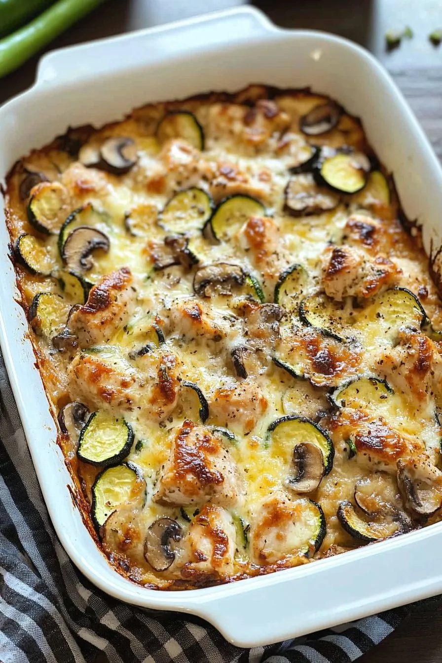 Mediterranean Chicken Zucchini Bake Recipe