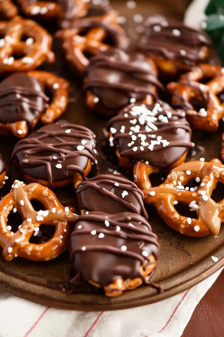 Chocolate Caramel Pretzels - Sweet & Salty Delights