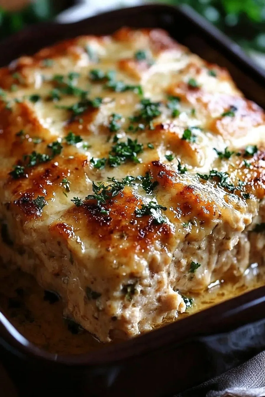 Melt-in-Your-Mouth Garlic Parmesan Chicken Meatloaf Recipe