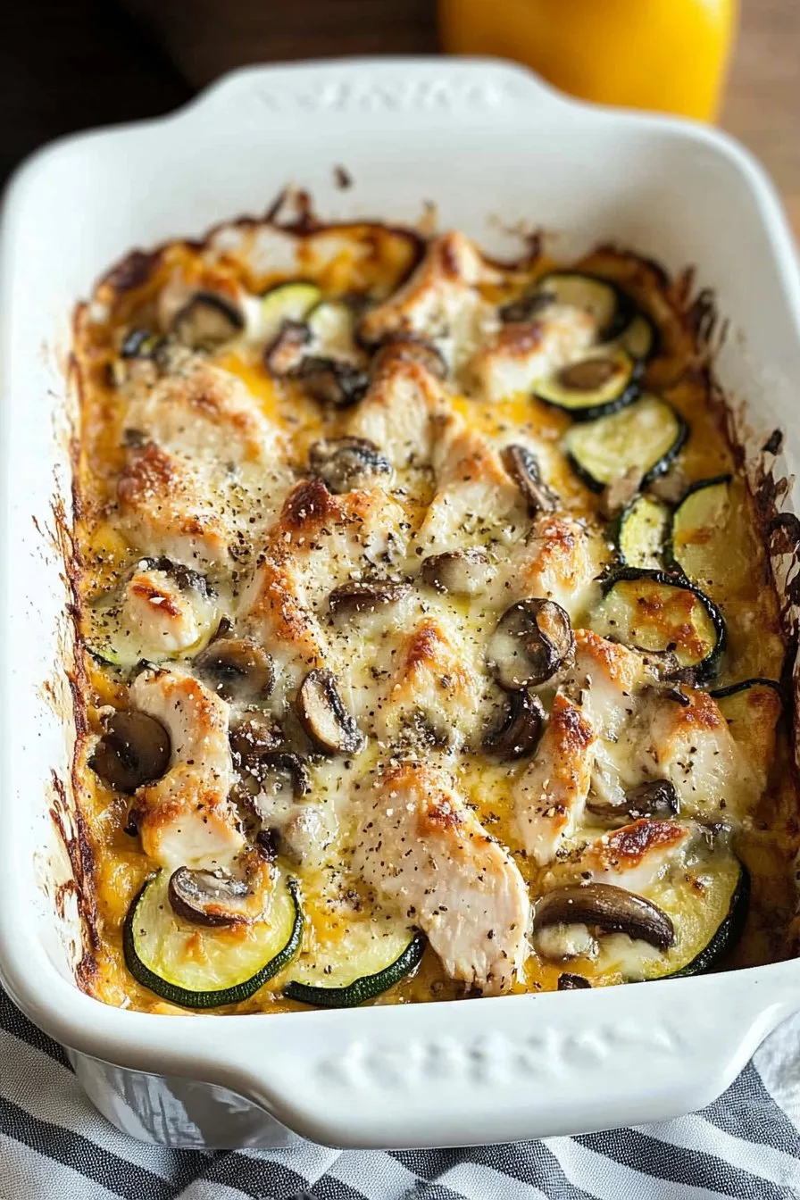 Mediterranean Chicken Zucchini Bake Recipe