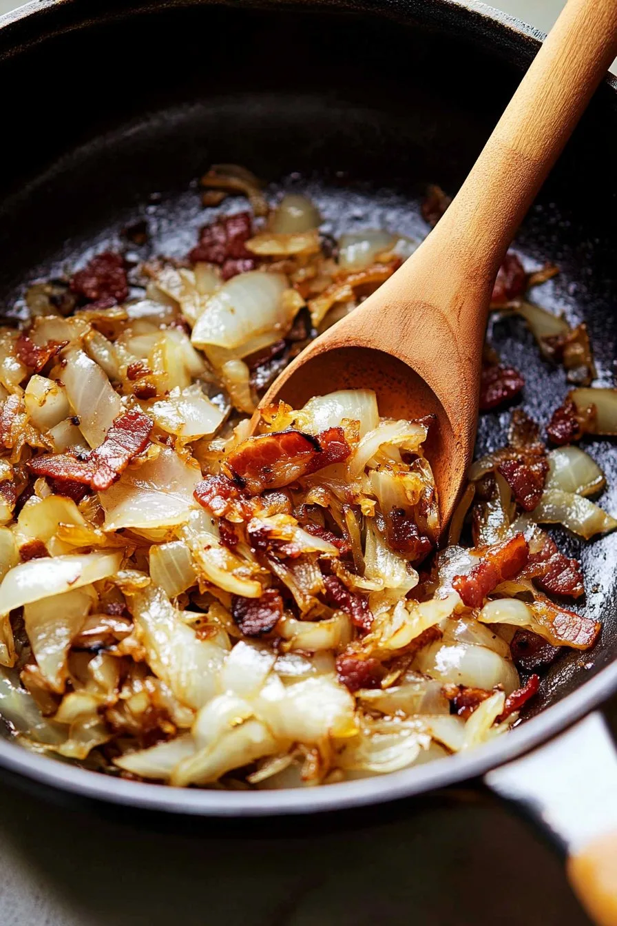 Fried Cabbage with Bacon Onion and Garlic Recipe