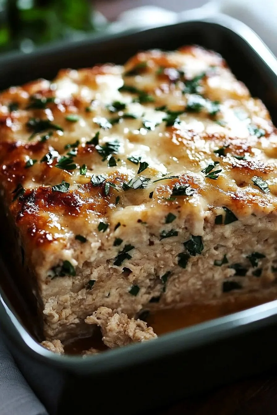 Melt-in-Your-Mouth Garlic Parmesan Chicken Meatloaf Recipe