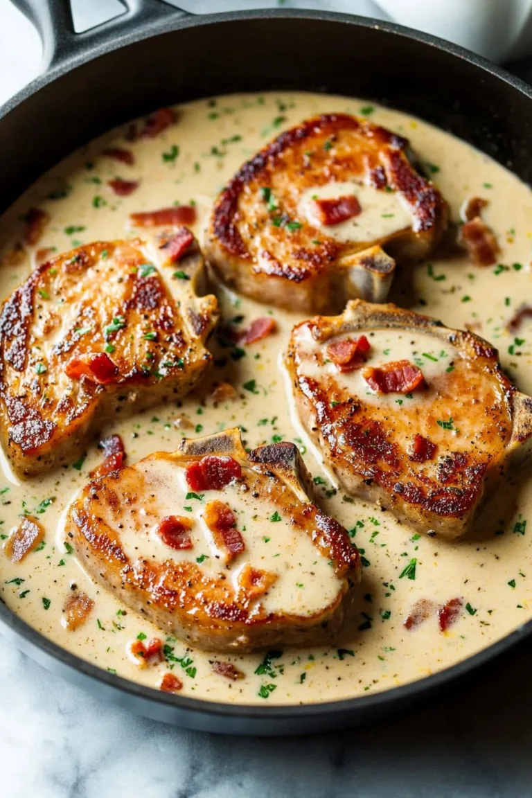 Creamy Bacon Pork Chops Recipe – Easy & Delicious Dinner