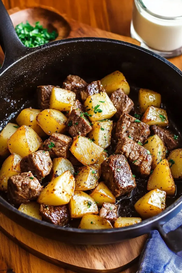 Garlic Butter Steak and Potato Skillet Recipe