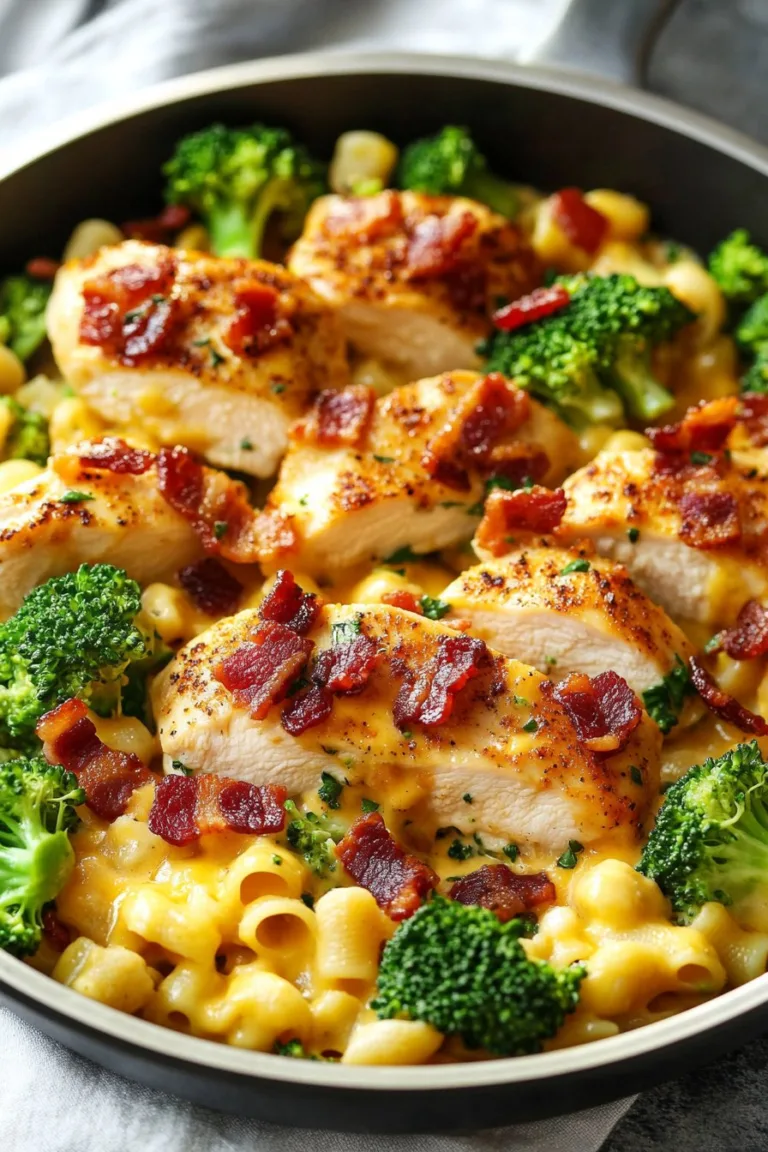 Chicken Broccoli Macaroni and Cheese with Bacon Recipe