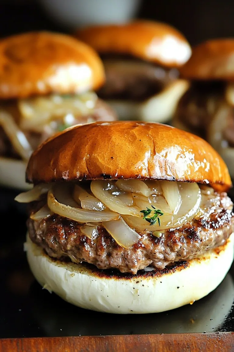 French Onion Soup Burgers – A Savory Twist!