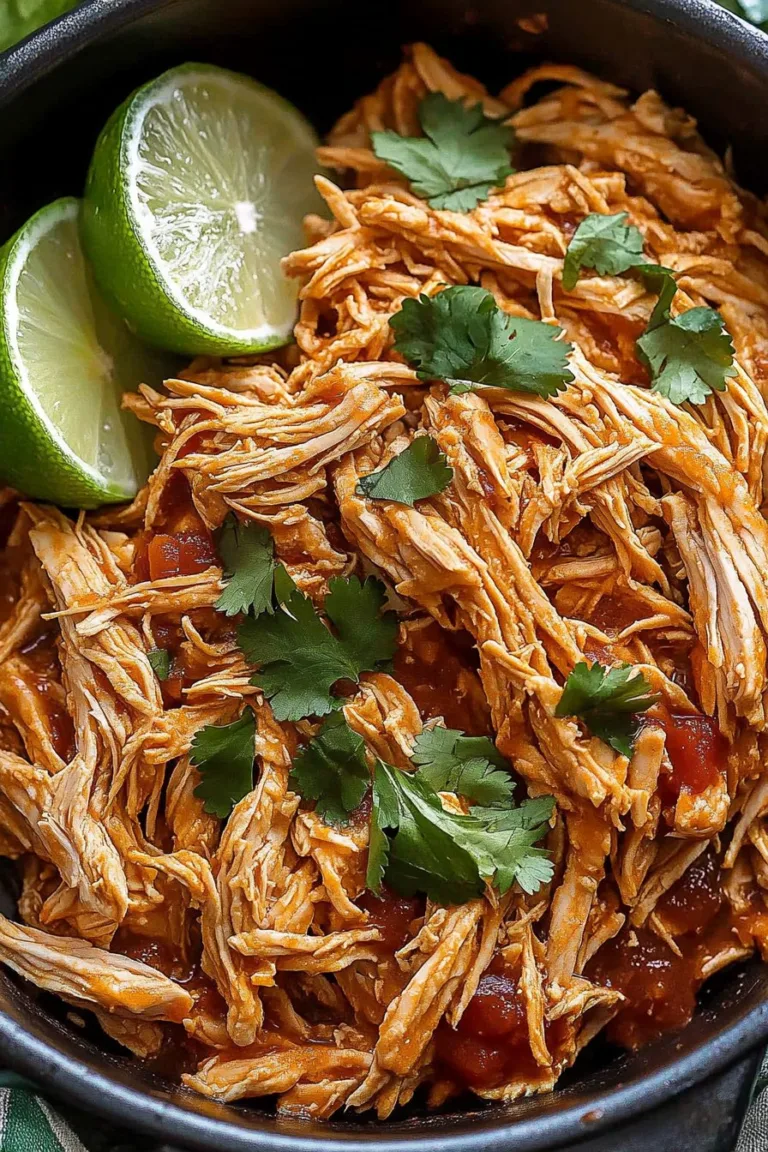 3-Ingredient Slow Cooker Mexican Shredded Chicken Recipe
