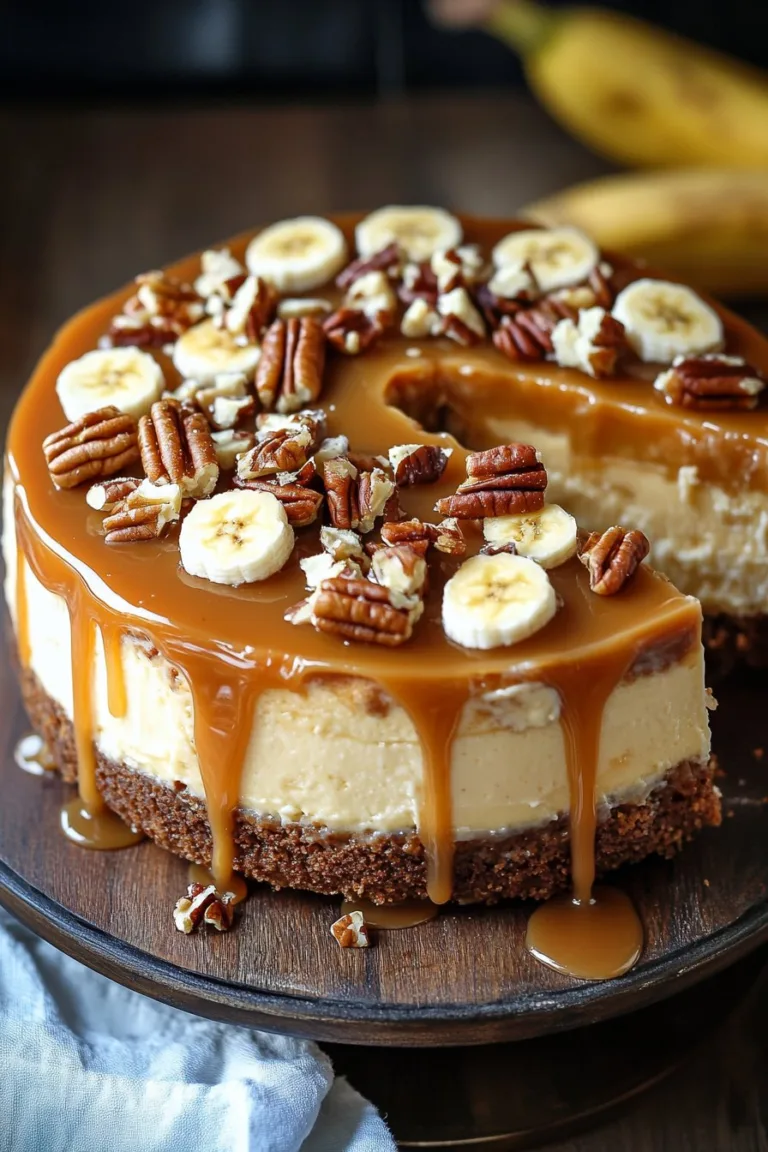 Banana Caramel Nut Cheesecake: A Sweet Delight