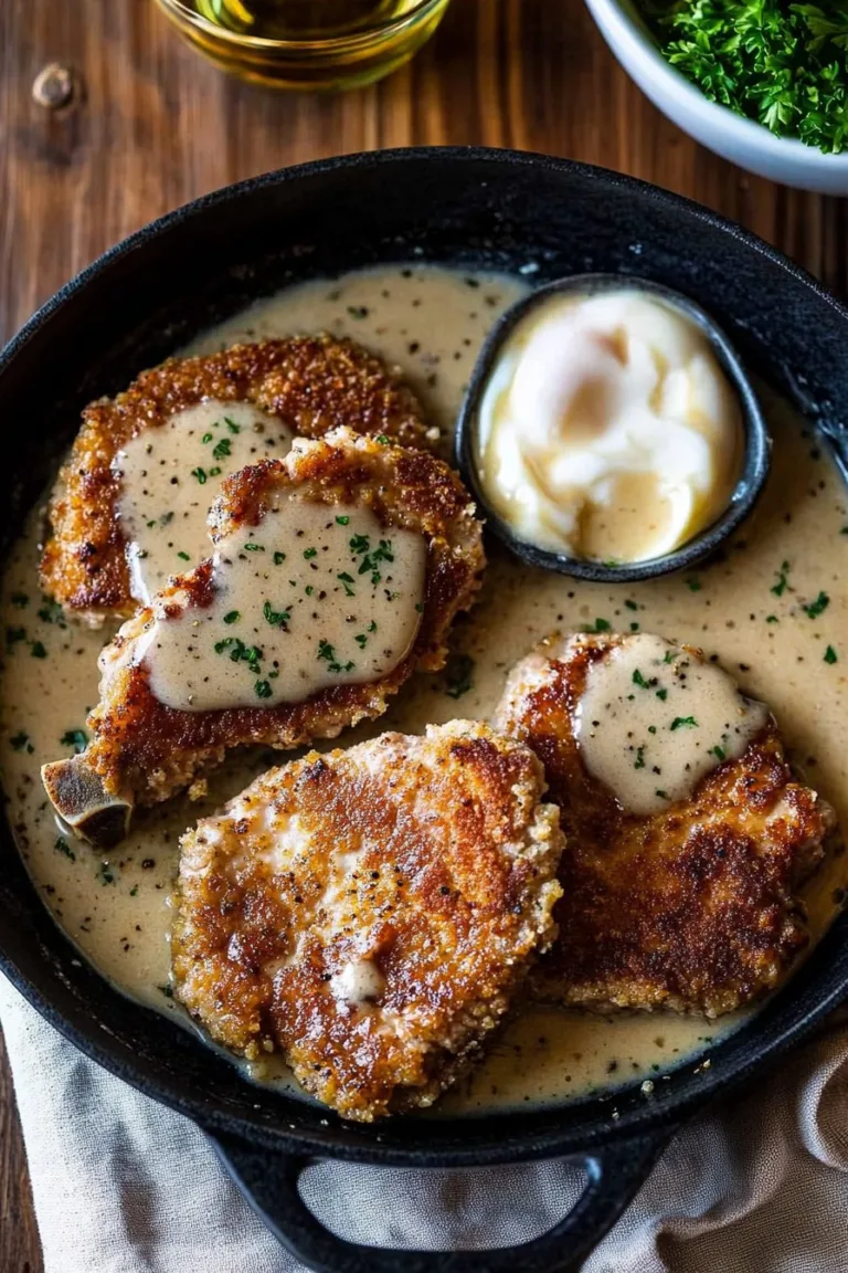 Pork Schnitzel with Creamy Dijon Gravy Recipe
