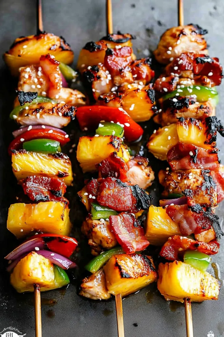 Bacon Pineapple Chicken Kabobs