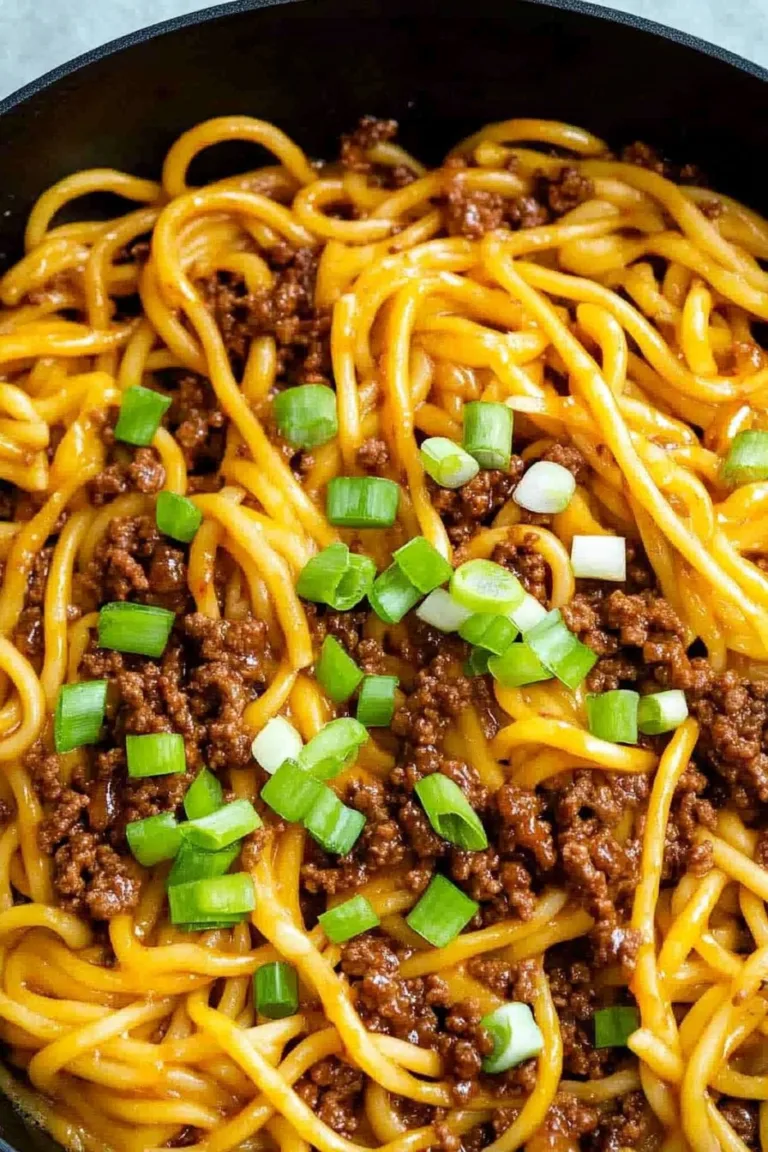 Mongolian Ground Beef Noodles