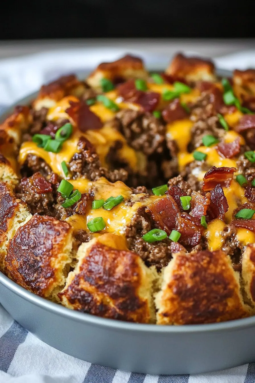 Bacon Cheeseburger Monkey Bread Recipe - Delicious & Easy