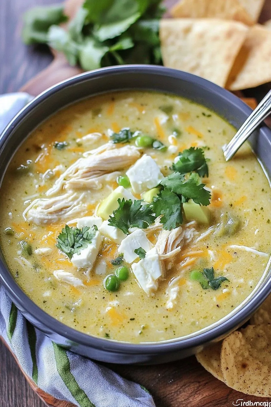 Green Enchiladas Chicken Soup Recipe - Comfort in a Bowl