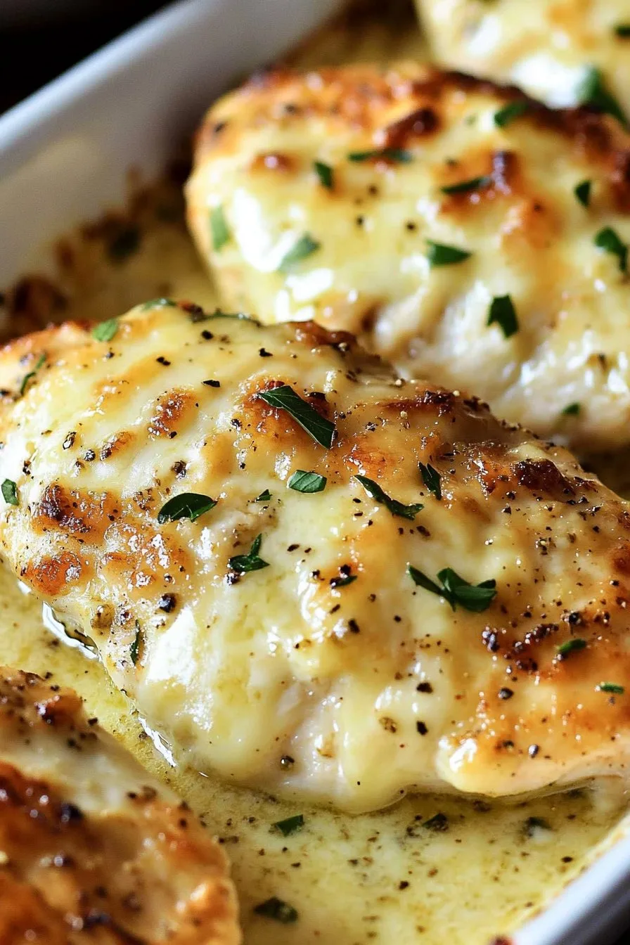 Creamy Baked Asiago Chicken Breasts