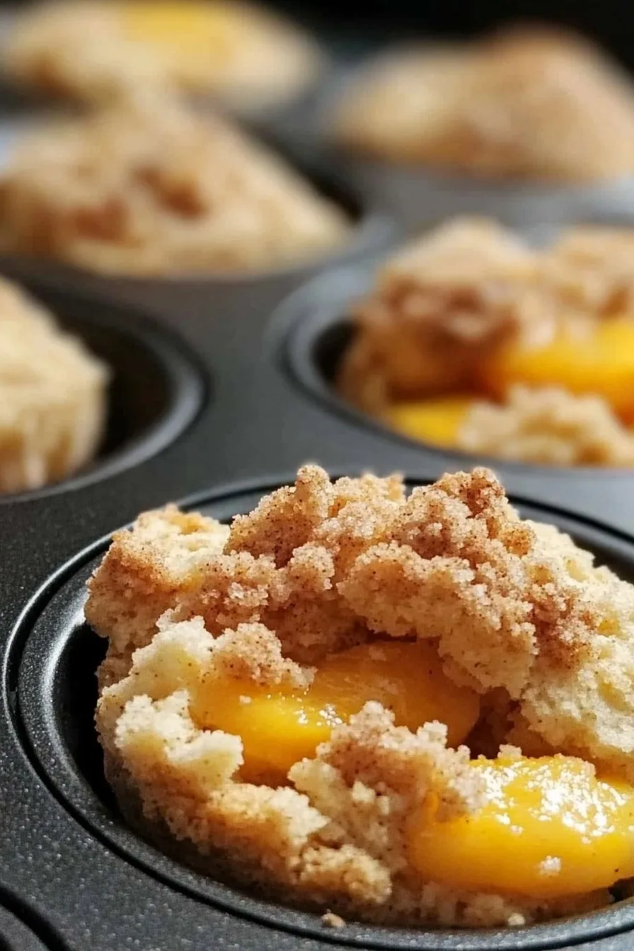 Peach Cobbler Muffins