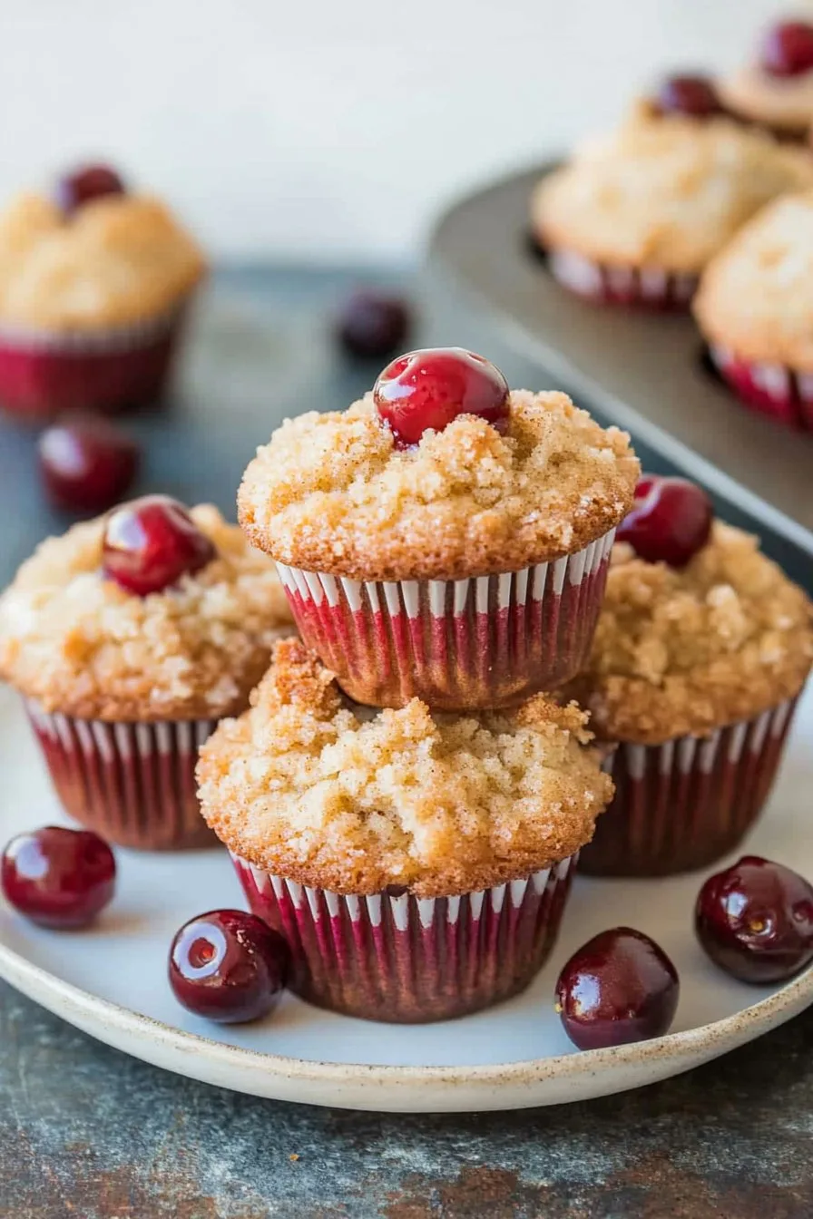 Cherry Cobbler Muffins Recipe: Perfectly Sweet & Moist