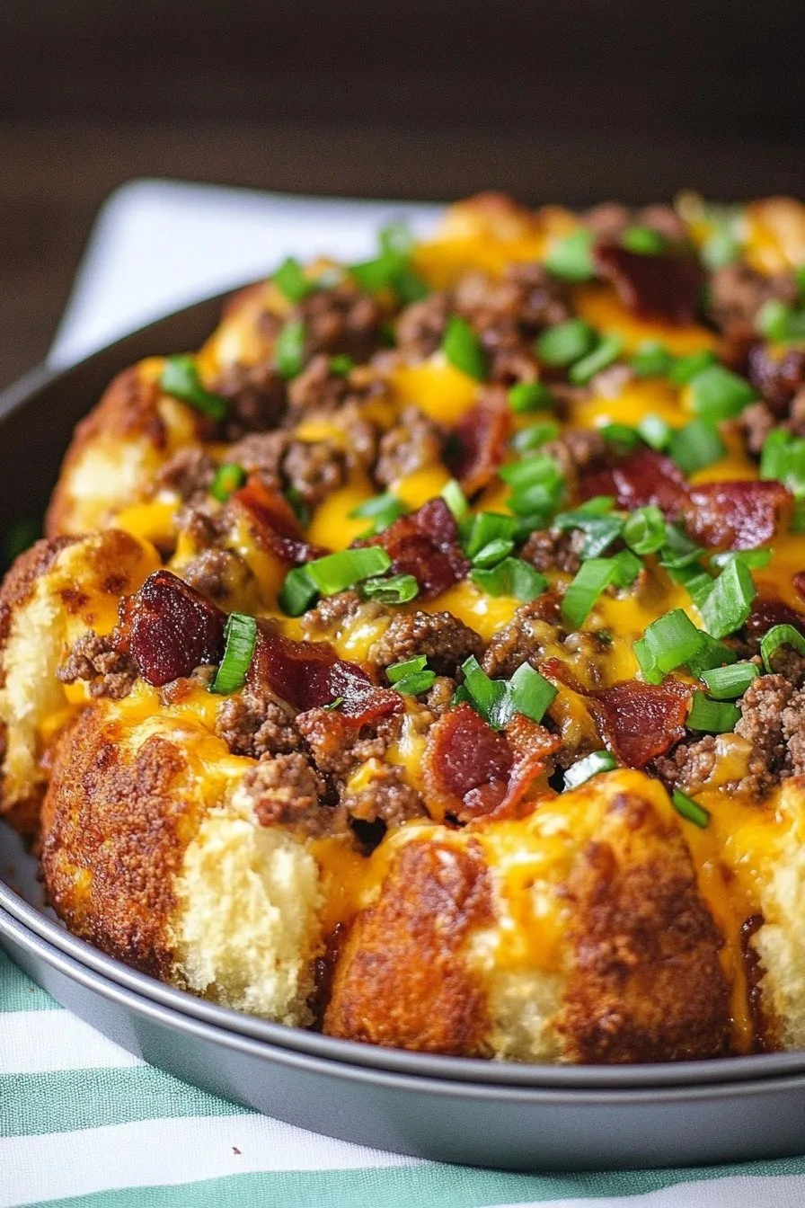 Bacon Cheeseburger Monkey Bread Recipe - Delicious & Easy