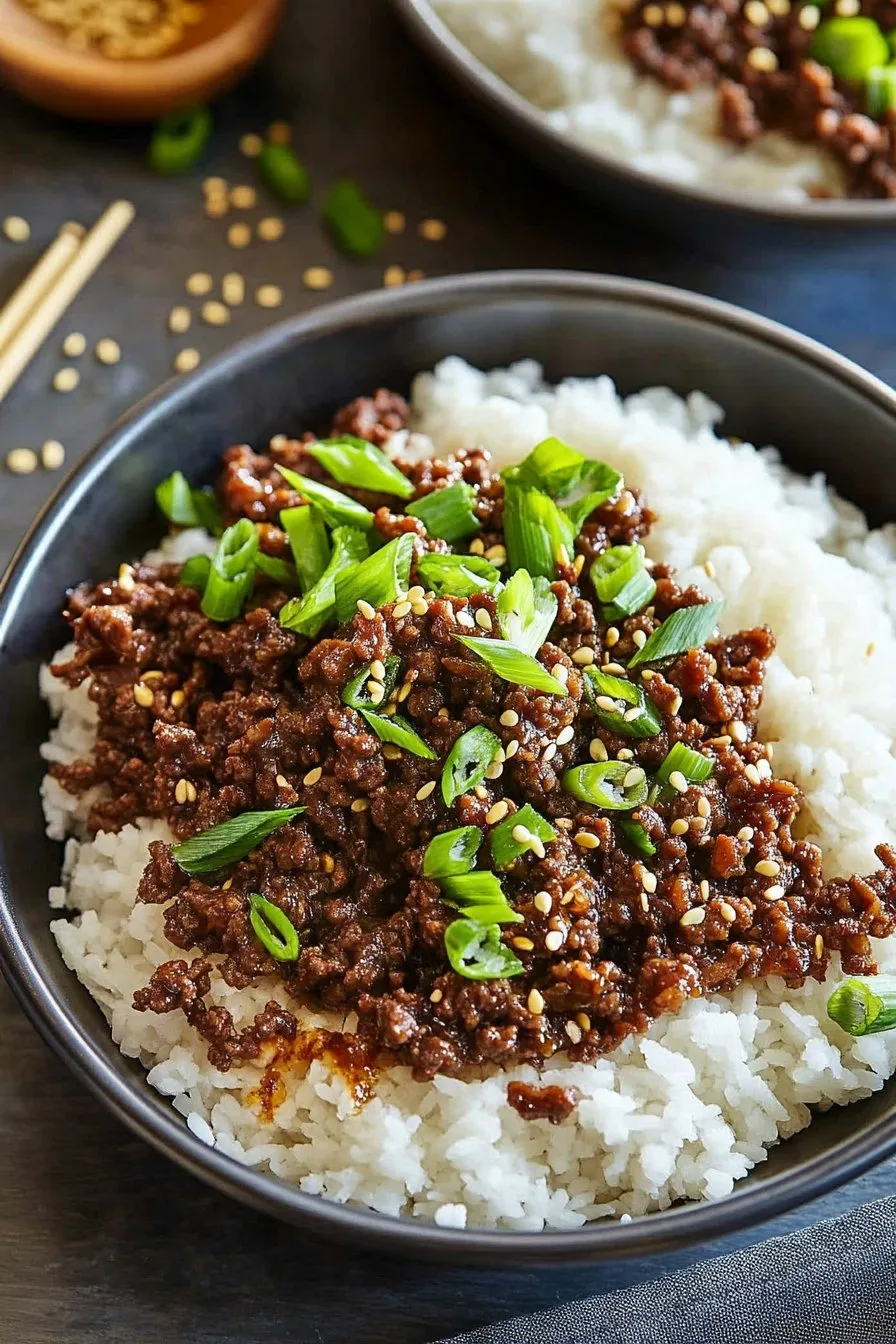 Korean Ground Beef Bowl: Easy & Delicious Recipe