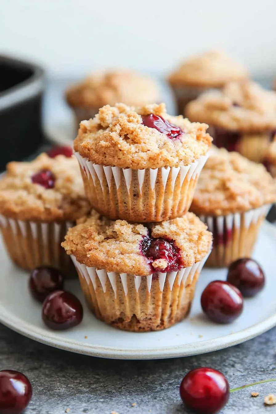 Cherry Cobbler Muffins Recipe: Perfectly Sweet & Moist