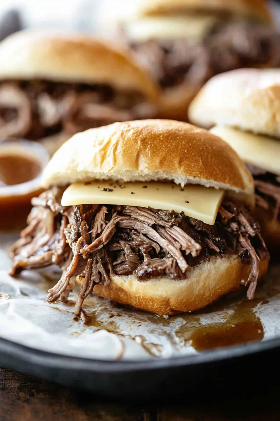 Slow Cooker French Dip Sandwiches