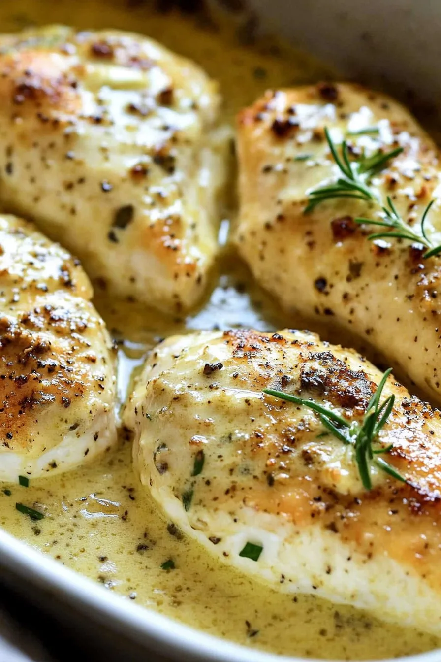 Creamy Baked Asiago Chicken Breasts