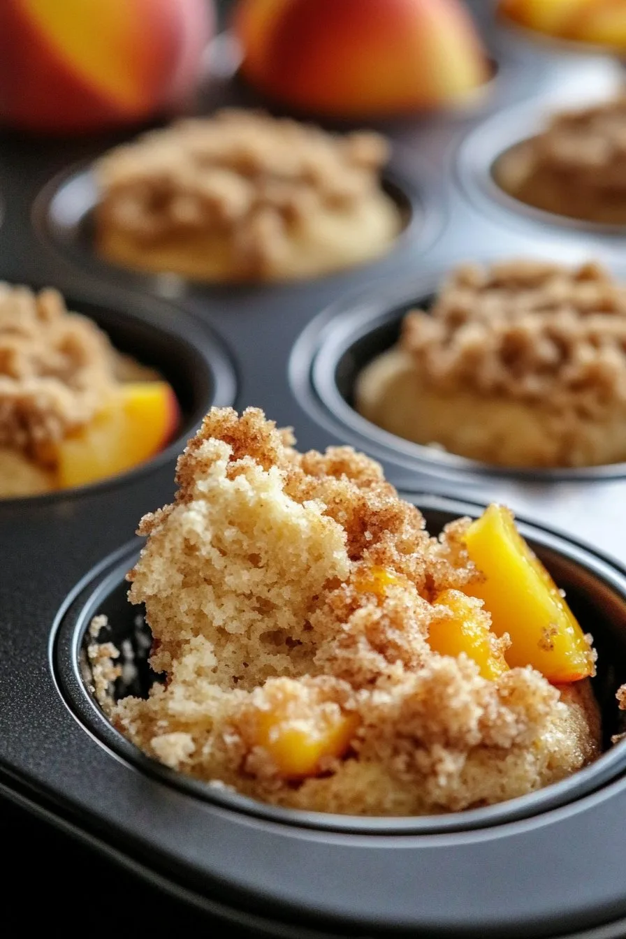 Peach Cobbler Muffins