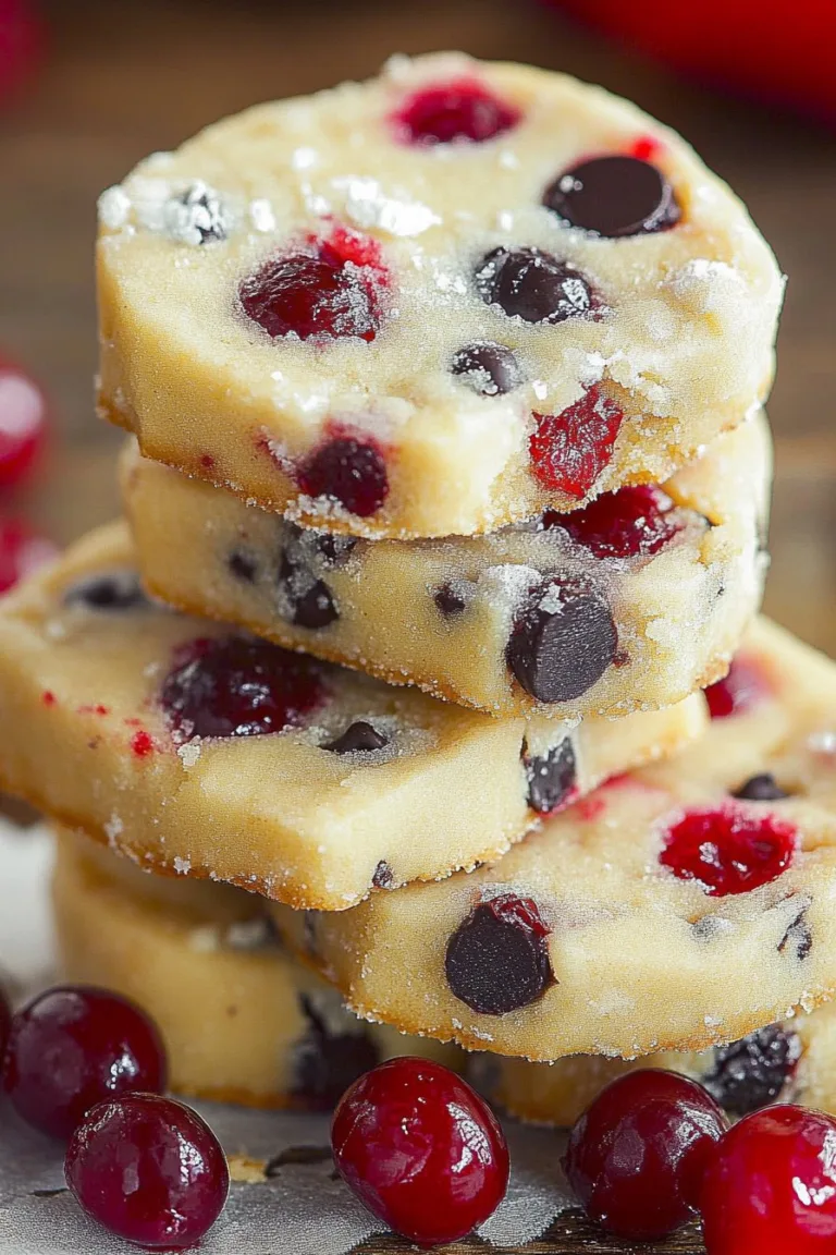Christmas Maraschino Cherry Shortbread Cookies