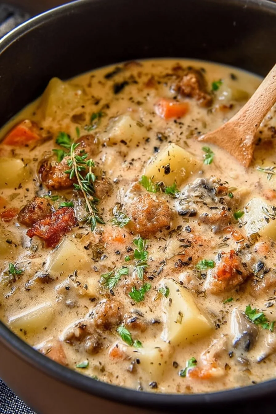 Sopa de Patata y Salchicha