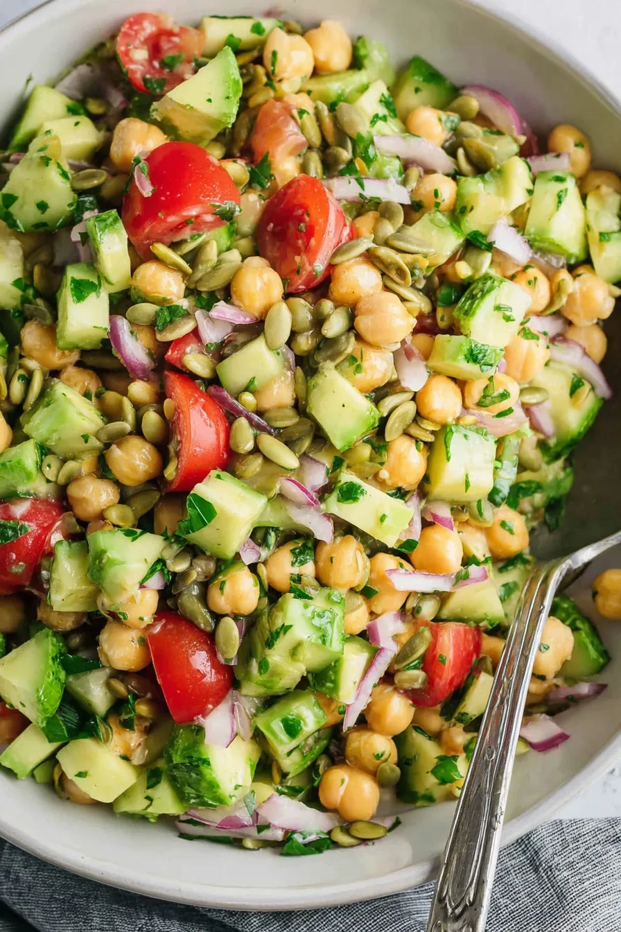 5-Ingredient Avocado & Chickpea Salad