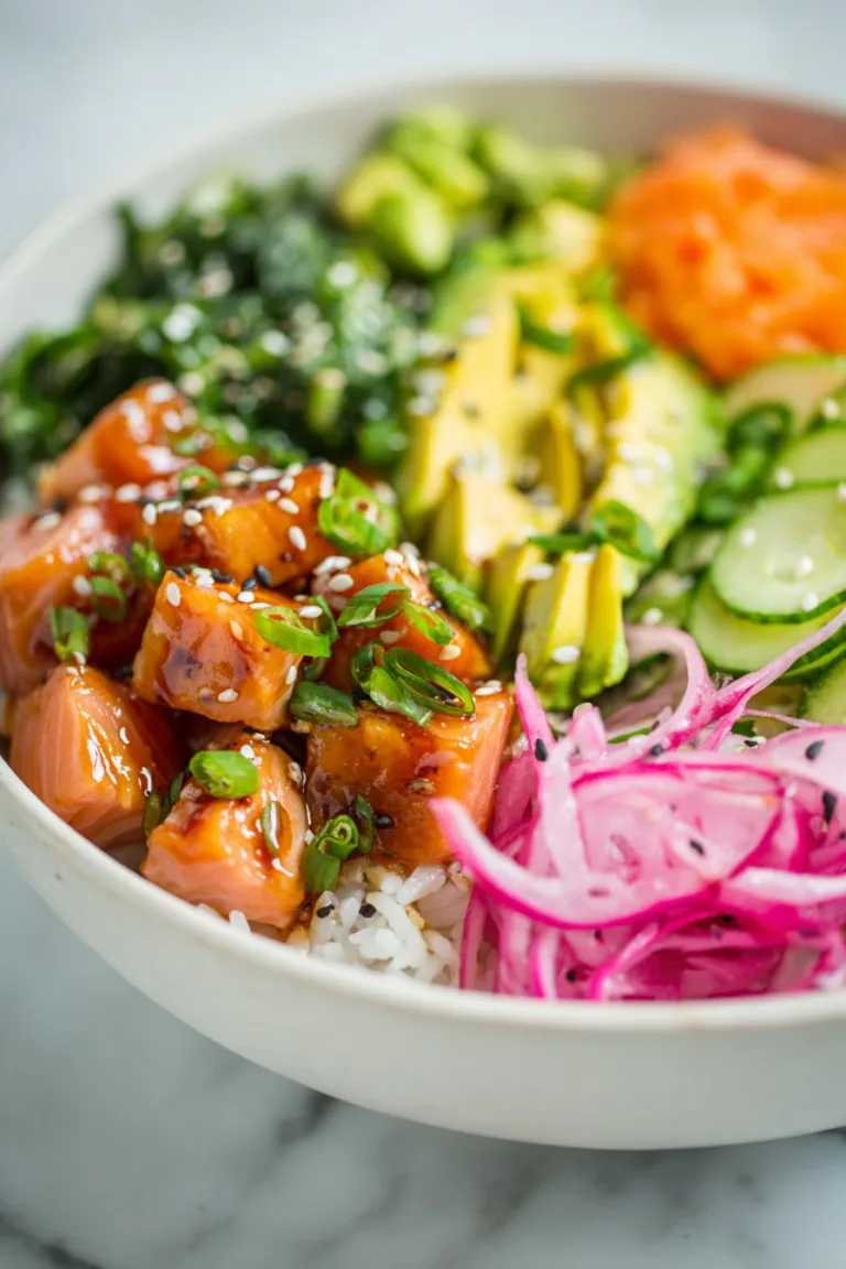 Baked Salmon Poke Bowls