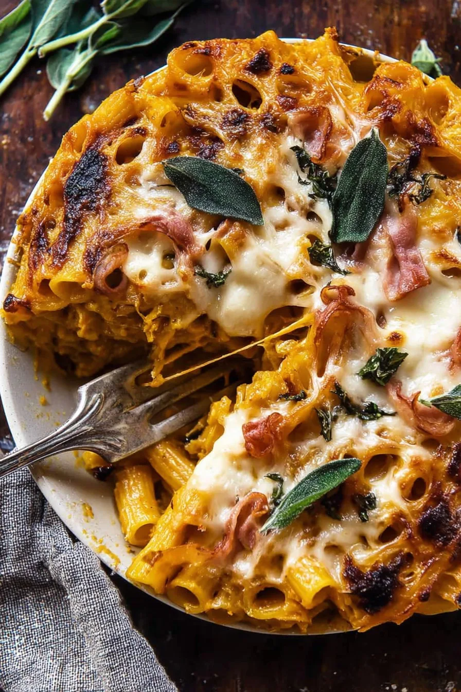 Butternut Squash Rigatoni Pasta Pie