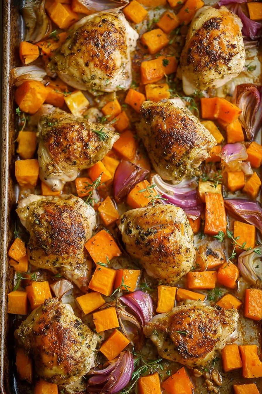 Chicken and Butternut Squash Sheet Pan Dinner