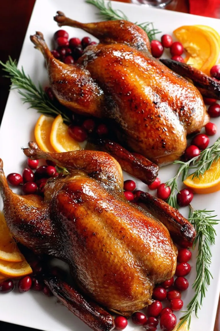 Cranberry-Orange Roast Ducklings