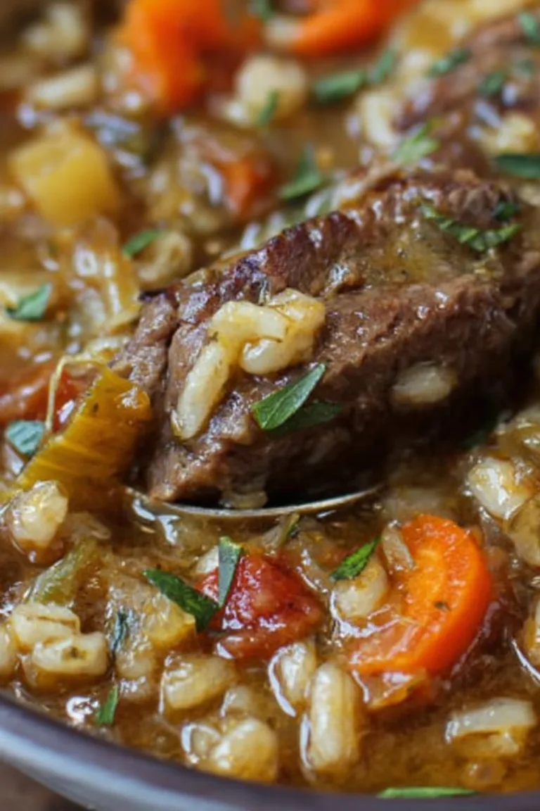 Crockpot Beef Barley Soup